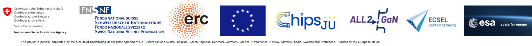 Funding sources: ERC, ECSEL, SNF, ESA, Swiss Space Center, and more